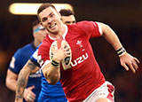 George North in action for Wales v Italy in 2020 Six Nations