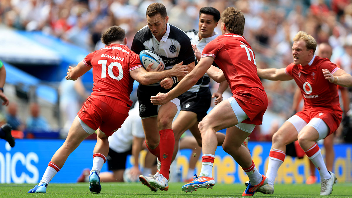 George North scores a try for Barbarians v Wales in 2026 summer internationals