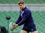George Turner during a training session at the Aviva Stadium in 2024 Six Nations