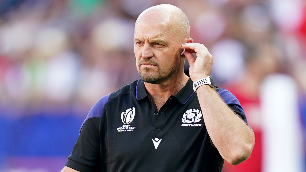 Gregor Townsend at Scotland v Tonga match in 2023 Rugby World Cup