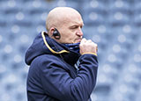Gregor Townsend at a Scotland training session during 2020 autumn internationals