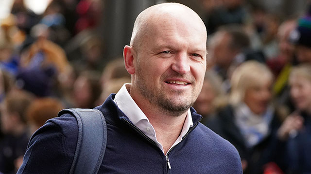 Gregor Townsend at the Scotland v Italy match in 2023 Six Nations