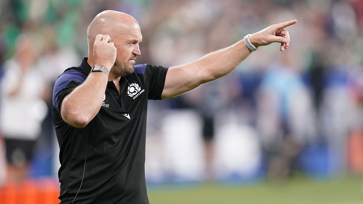 Gregor Townsend during Ireland v Scotland match at 2023 Rugby World Cup