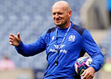 Gregor Townsend during Scotland team run at Murrayfield