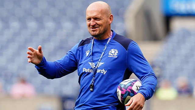 Gregor Townsend during Scotland team run at Murrayfield