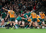 Gus Mccarthy scores a try for Ireland v Australia during 2024 Autumn Internationals