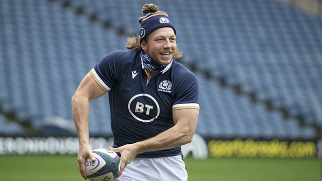 Hamish Watson during a Scotland training session