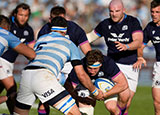Hamish Watson in action for Scotland against Argentina during 2022 summer tour