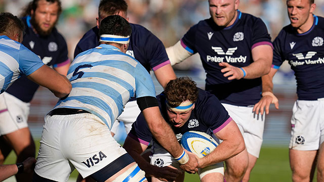 Hamish Watson in action for Scotland against Argentina during 2022 summer tour
