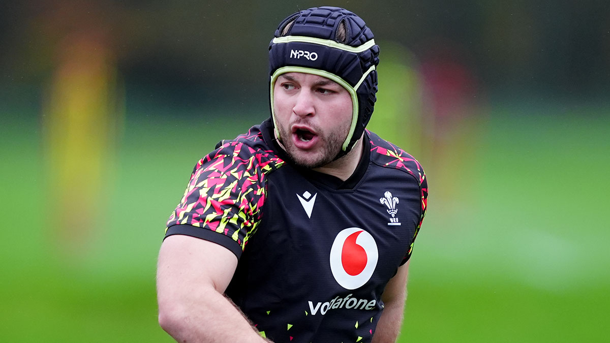 Harri Deaves at Wales training session during 2025 Autumn Internationals