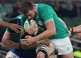 Iain Henderson in action for Ireland v Italy during 2023 summer internationals