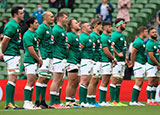 Ireland line up against Japan during summer Test