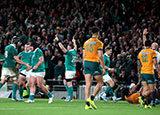 Ireland players celebrate try against Australia in 2024 autumn internationals