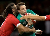 Jack Carty in action for Ireland v Wales at Principality Stadium