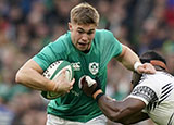 Jack Crowley in action for Ireland v Fiji during 2022 Autumn Internationals