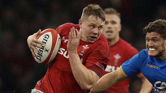 James Davies in action for Wales during 2018 Six Nations
