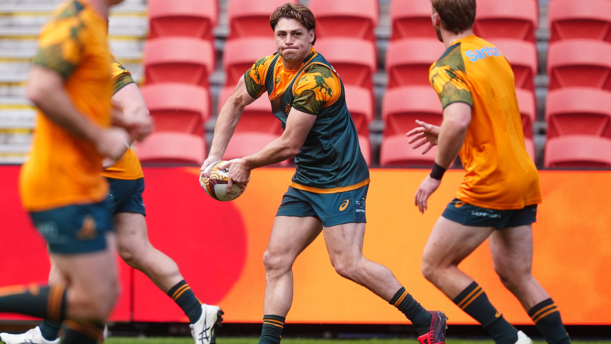 James O'Connor training with Australia during 2025 Lions Tour