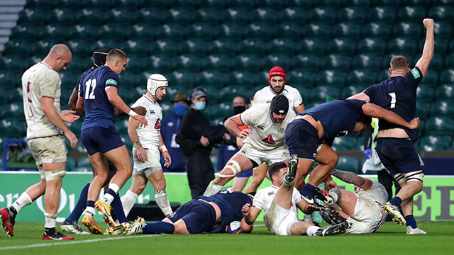 Jamie George scores a try for England v Georgia in 2020 Autumn Nations Cup