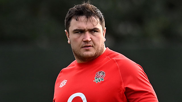 Jamie George training with England during 2021 Six Nations