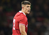 Joe Hawkins in action for Wales v Australia in 2022 Autumn Internationals