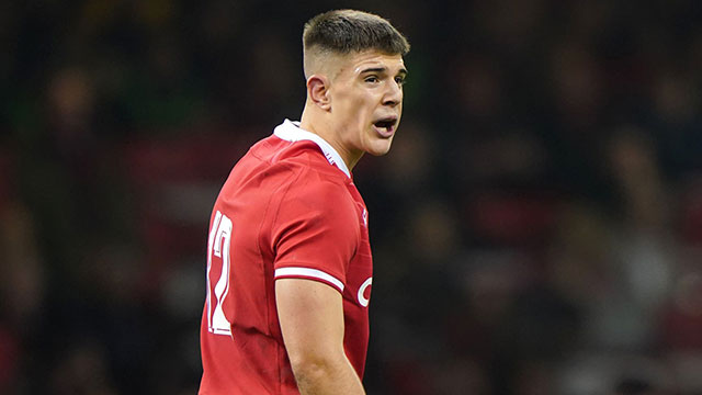 Joe Hawkins in action for Wales v Australia in 2022 Autumn Internationals