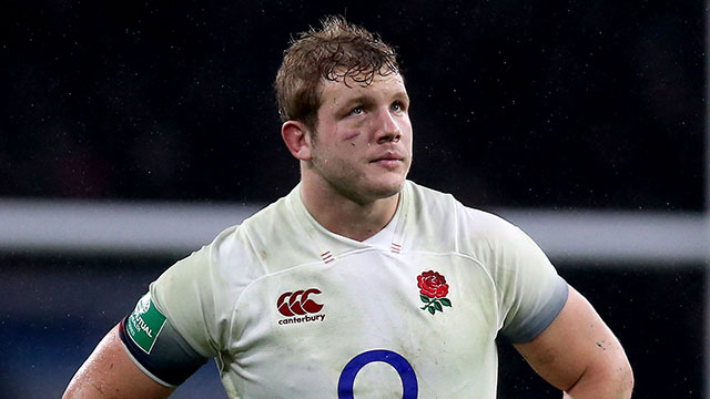 Joe Launchbury playing for England