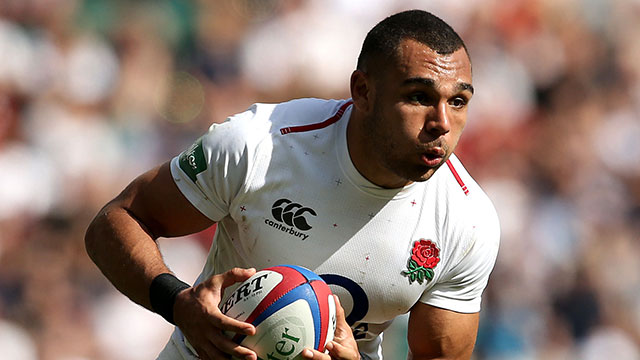 Joe Marchant in action for England v Barbarians at Twickenham