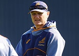 Joe Schmidt at Wallabies training session before 1st Test on 2025 Lions tour