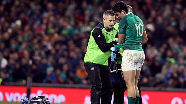 Joey Carbery fractured his wrist playing against Fiji