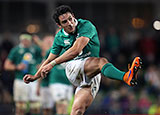 Joey Carbery kicking for Ireland