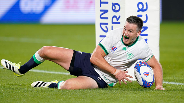 Johnny Sexton breaks points record as he scores a try for Ireland v Tonga at 2023 Rugby World Cup