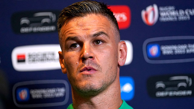 Johnny Sexton during Ireland v Romania team announcement at 2023 Rugby World Cup