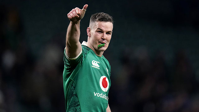 Johnny Sexton in action for Ireland against England during 2022 Six Nations