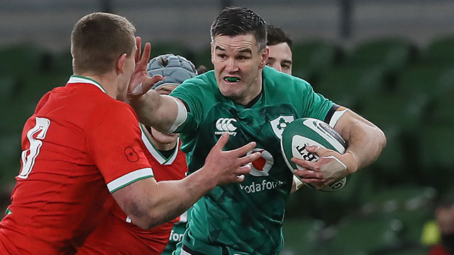 Johnny Sexton in action for Ireland v Wales in 2020 Autumn Nations Cup