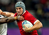 Jonathan Davies in action for Wales v Fiji at World Cup
