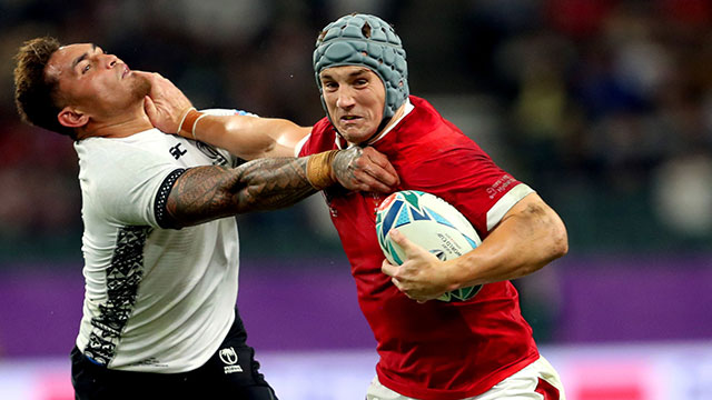 Jonathan Davies in action for Wales v Fiji at World Cup