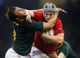 Jonathan Davies in action for Wales v South Africa in 2018 autumn internationals