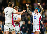 Jonny Hill and Jack Nowell celebrate after beating Australia in 3rd Test of 2022 summer tour