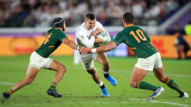 Jonny May in action for England v South AFrica in 2019 Rugby World Cup final
