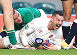 Jonny May scores a try for England v Ireland in 2020 Autumn Nations Cup