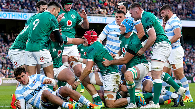 Josh van der Flier after scoring a try for Ireland v Argentina in 2021 autumn internationals