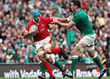 Justin Tipuric in action for Wales v Ireland in 2020 Six Nations
