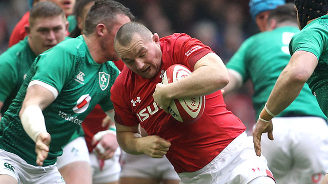 Ken Owens in action for Wales during 2019 Six Nations