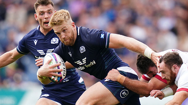 Kyle Steyn in action for Scotland v Georgia during 2023 summer internationals