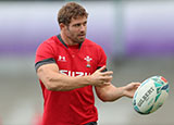 Leigh Halfpenny at Wales training session ahead of World Cup semi final