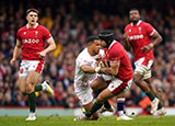 Leigh Halfpenny in action for Wales v England during 2023 Six Nations