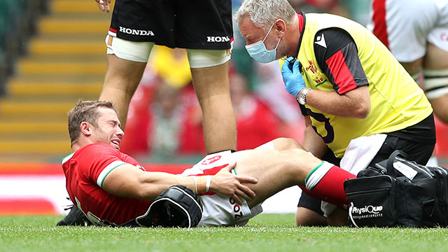 Leigh Halfpenny was injured during Wales v Canada summer Test match