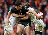 Louis Rees-Zammit in action for Wales v Georgia during 2022 Autumn Internationals