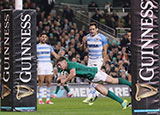 Luke McGrath scores a try for Ireland v Argentina