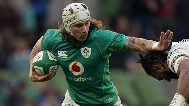 Mack Hansen in action for Ireland v Fiji during 2022 Autumn Internationals